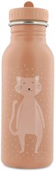 Trixie Trinkflasche 500ml - Edelstahl Kinderflasche - Mrs. Cat - auslaufsicher - rosa