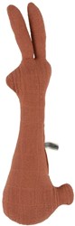 Trixie hochet lapin - jouet bébé coton bio Bliss Rust