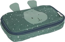 Trixie rechteckiges Federmäppchen - Mr. Hippo - grüne Schuletui für Kinder