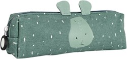 Trixie lange Federmäppchen - Mr. Hippo - grüne Schuletui für Kinder