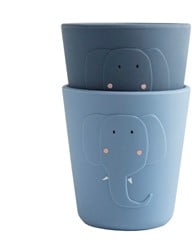 Trixie Gobelet en silicone 2-pack - Mrs. Elephant