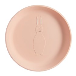 Trixie Silikon Teller - Kindergeschirr Mrs. Rabbit rosa babyfreundlich