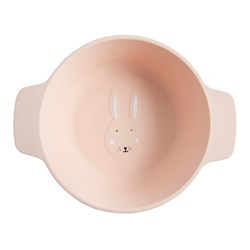 Trixie Silikon Schüssel Kindergeschirr Mrs. Rabbit - rosa - 100% lebensmittelechtes Silikon