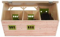 Kids Globe Pferdestall Holzspielzeug mit 2 Boxen und Lagerraum 1:32 Maßstab-3