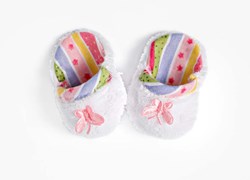 Heless chaussons de poupée blancs avec papillon pour poupée bébé 35-45 cm