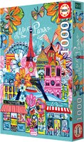 Educa Puzzle Paris Car Pintos 1000 Teile Erwachsene-2