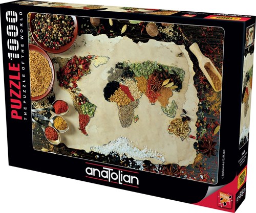 Anatolian Puzzle Herbal World Map - 1000 Teile Jigsaw Puzzle-2