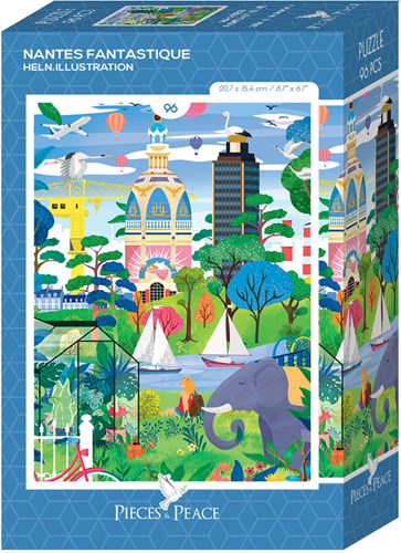 Pieces & Peace Puzzle Mini Nantes Fantastique 96 Teile Puzzlespiel-2