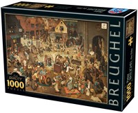 DToys Pieter Brueghel the Elder - The Fight Between Carnival and Lent - 1,000 pieces-2