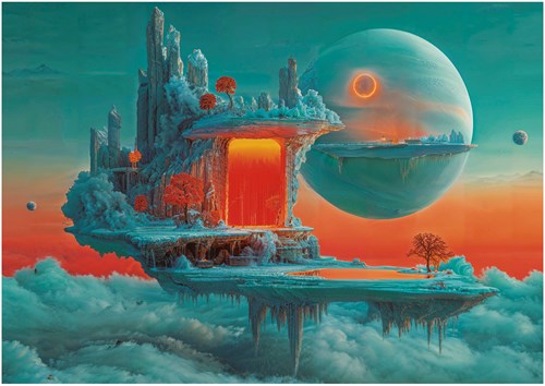 Educa Puzzle Landschaft Planet of Fire and Ice 1000 Teile Karton