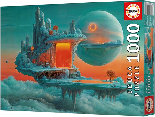 Educa Puzzle Landschaft Planet of Fire and Ice 1000 Teile Karton-2