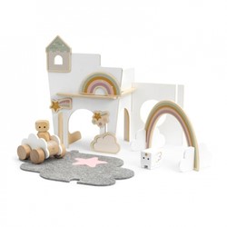 Micki Play World - Houten regenbooghuis (18-delig)