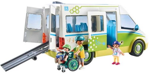 Playmobil City Life Schulbus Spielzeug - bunter Bus mit Figuren-2