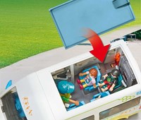 Playmobil City Life Schulbus Spielzeug - bunter Bus mit Figuren-3