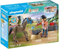 Playmobil Pferde Spielzeug Hufschmied Ben und Achilles - World of Horses