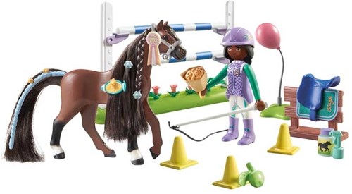 Playmobil Pferde Spielset - World of Horses Zoe und Blaze Springarena-2