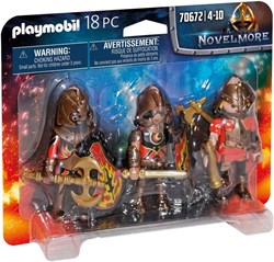 Playmobil Burnham Raiders set - 3 figurines chevaliers 70672