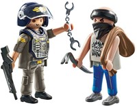 Playmobil Polizei Spielfigur DuoPacks taktische Einheit & Bandit-3