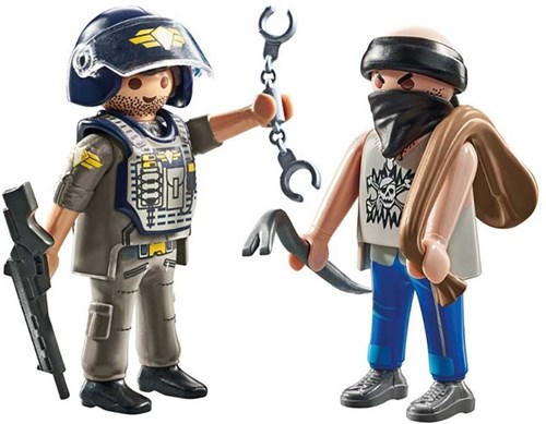 Playmobil Polizei Spielfigur DuoPacks taktische Einheit & Bandit-3