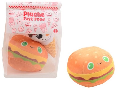 Johntoy Plush & Play  2 stuks fastfood in takeaway zak (3 ass.)-3