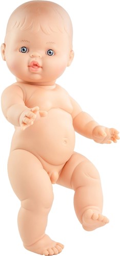 Paola Reina Babypuppe Gordi Junge weiß - 34 cm Vinyl Puppe
