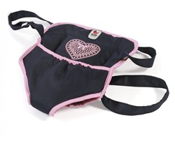 Bayer Chic Poppendraagzak (donkerblauw/hartje)
