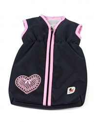 Bayer Chic Poppenslaapzak (donkerblauw/hartje)