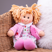 BigJigs Poppy - Blonde Hair/Flower Dress/Pink Cardi-2