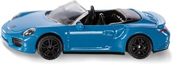 SIKU 1523, Porsche 911 Turbo S Cabrio, Metall/Kunststoff, Blau, Spielzeugauto für Kinder