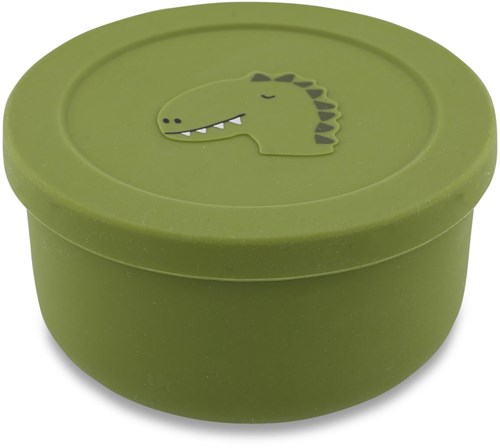 Trixie boîte à goûter en silicone - Mr. Dino - lunchbox enfants - boîte à fruits école-2