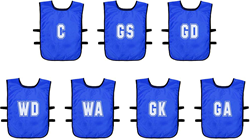 Precision chasubles d'entraînement netball mesh lot de 7 pour enfants