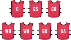 Precision chasubles d'entraînement netball mesh - rouge - jeunesse et adultes