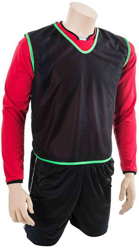 Precision Trainingsweste schwarz - atmungsaktives Mesh für Jugendteamsport