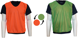 Precision chasuble d'entraînement orange vert adulte - mesh réversible