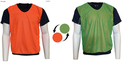Precision Trainingsweste reversible Mesh orange-grün für Kinder