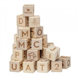 Micki Premium houten blokken alfabet (36 stuks)