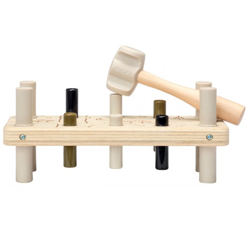 Micki banc à marteler en bois jouet premium tape tape multicolore-2