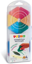 Primo Primo - 12 Driehoek Waskrijt Zijde 50 mm in Box
