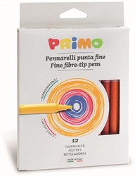 Primo Primo - 12 Viltstiften Uitwasbaar Dun Ã˜2.5 mm in Doos
