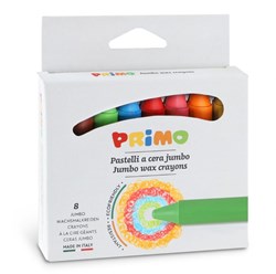 Primo Jumbo Wachsmalstifte - 8 Farben rund in Box - umweltfreundlich