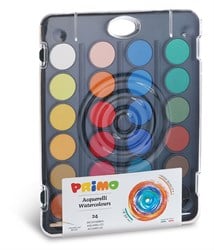Primo Primo - Aquarelverf Tablet/Penseel Ã˜30 mm (24 Kleuren)