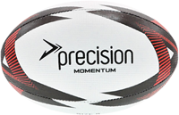 Precision ballon d’entraînement rugby Momentum - blanc noir rouge taille 3