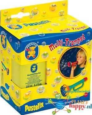 Pustefix Spielzeug für Draußen Seifenblasen Multi-Bubble-Trompete