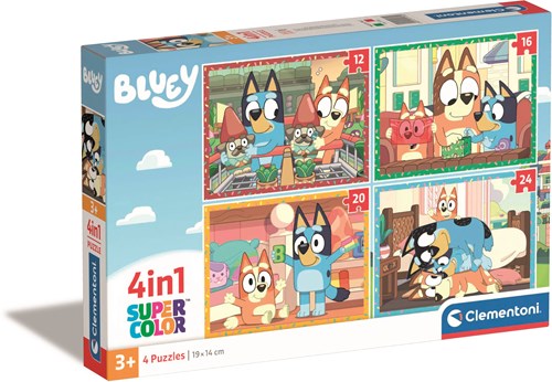 Clementoni puzzle Bluey 4-en-1 carton puzzle enfant dès 3 ans