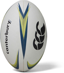 Canterbury Mentre Rugby-Ball Weiß / Limette / Blau 4
