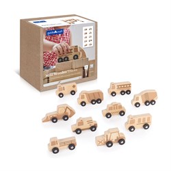 Guidecraft camions jouets en bois - lot de 10 pièces