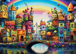 Yazz puzzle Rainbow City - puzzle coloré 1000 pièces