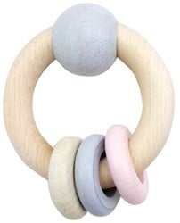 Hess Rammelaar bol 3 ringen (naturel/roze)