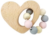 Hess hochet cœur jouet bébé naturel rose plastique