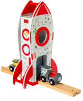 Bigjigs Holzrakete - Spielzeug Eisenbahn Zubehör Astronaut-2